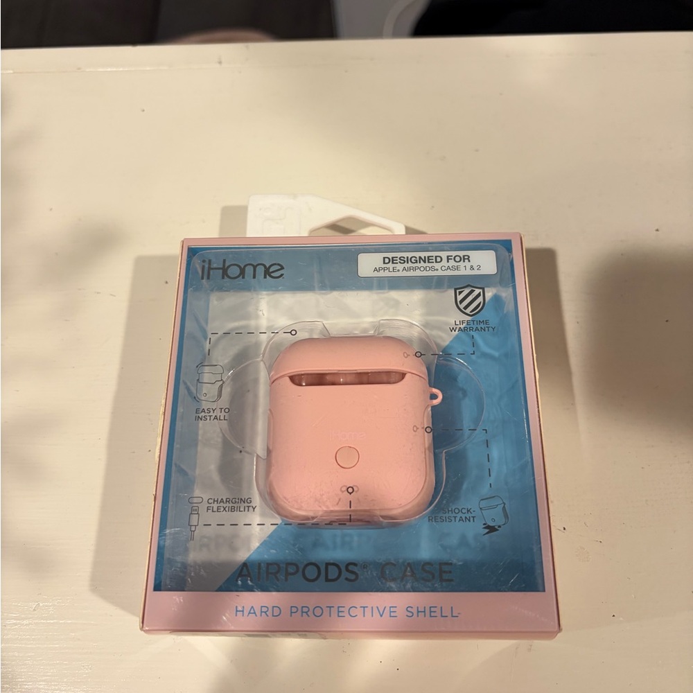iHome Hard Protective AirPods Case – Pink (New in Package)
